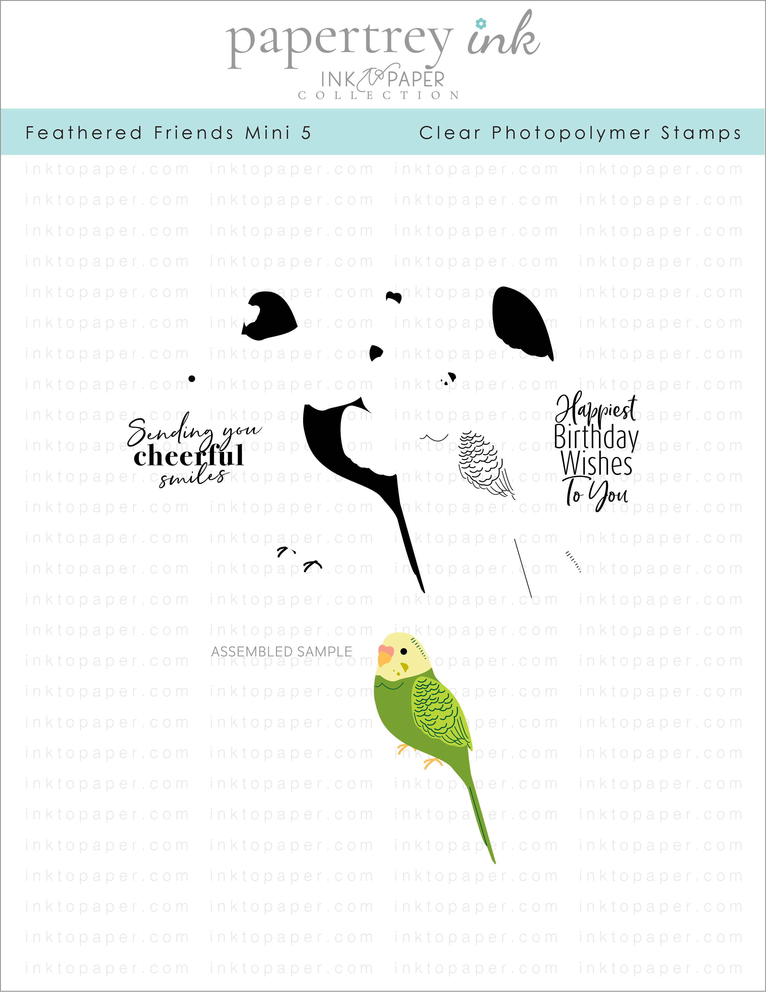 Feathered Friends Mini 5 Mini Stamp Set: Papertrey Ink