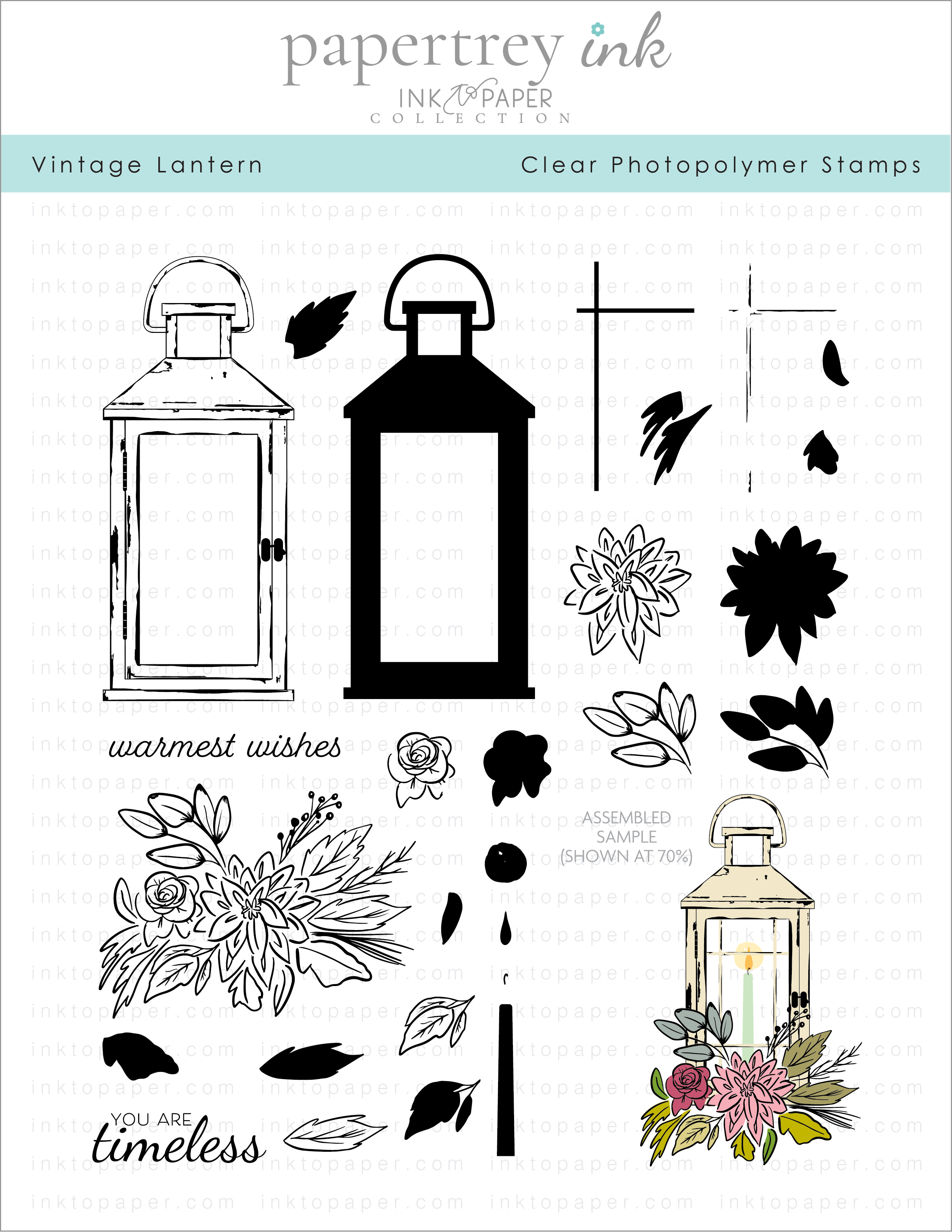 Vintage Lantern Stamp Set Papertrey Ink