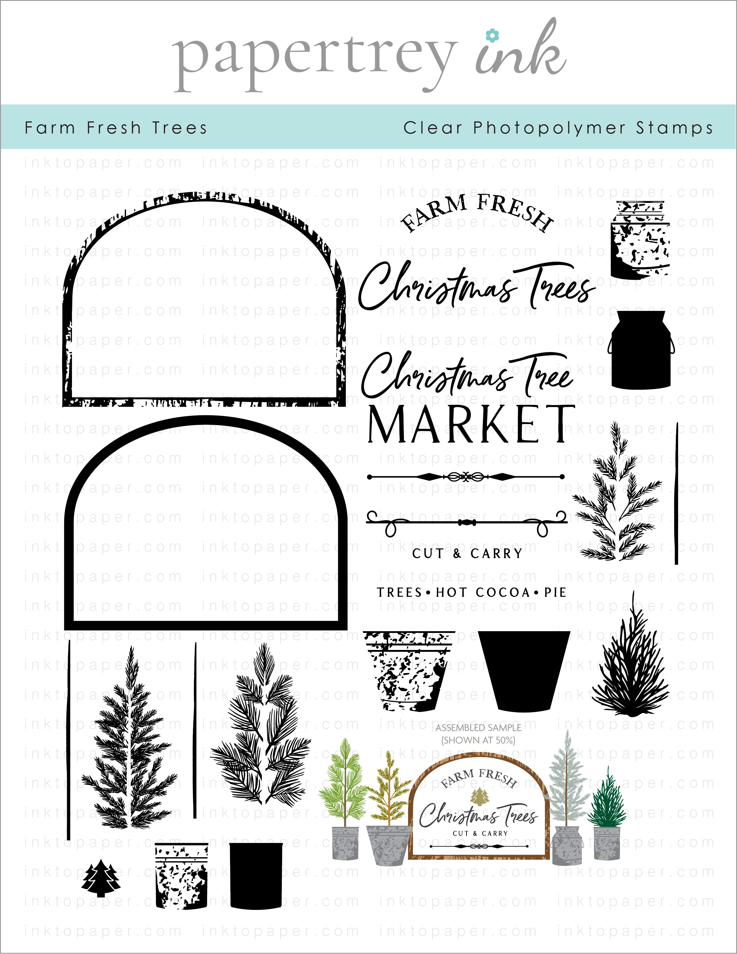 Farm Fresh Trees Stamp Set: Papertrey Ink
