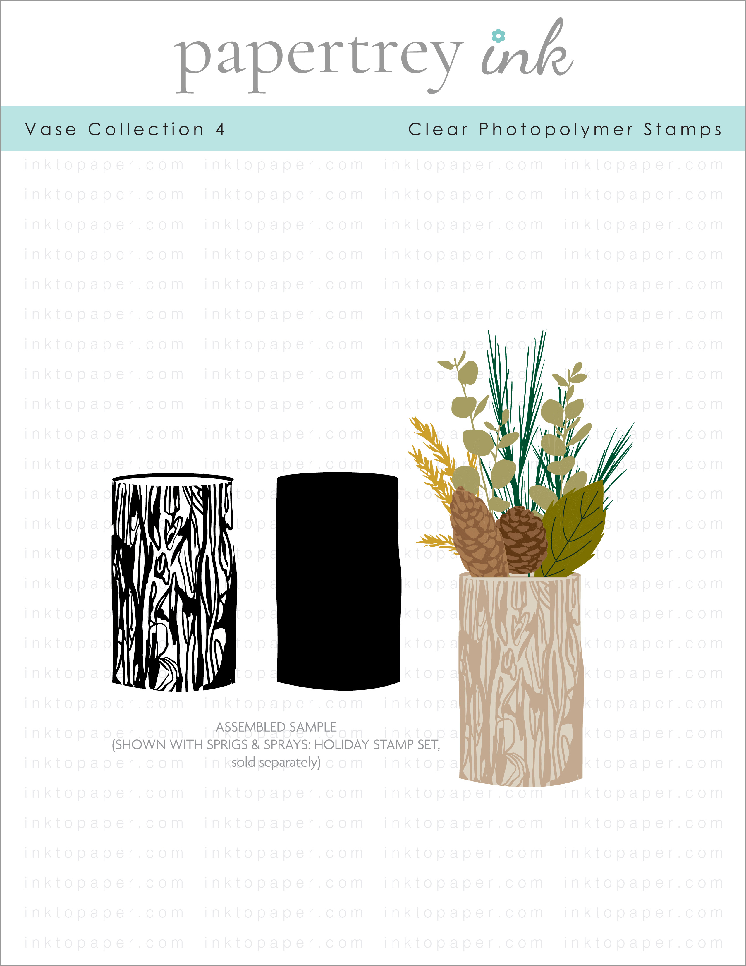 Vase Collection 4 Mini Stamp Set: Papertrey Ink