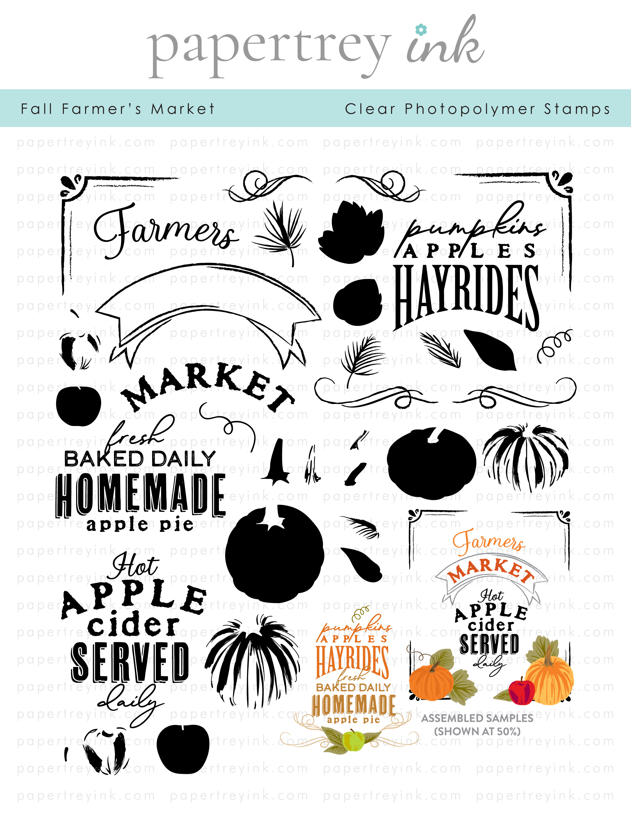 Fall Farmer's Market Stamp Set Papertrey Ink