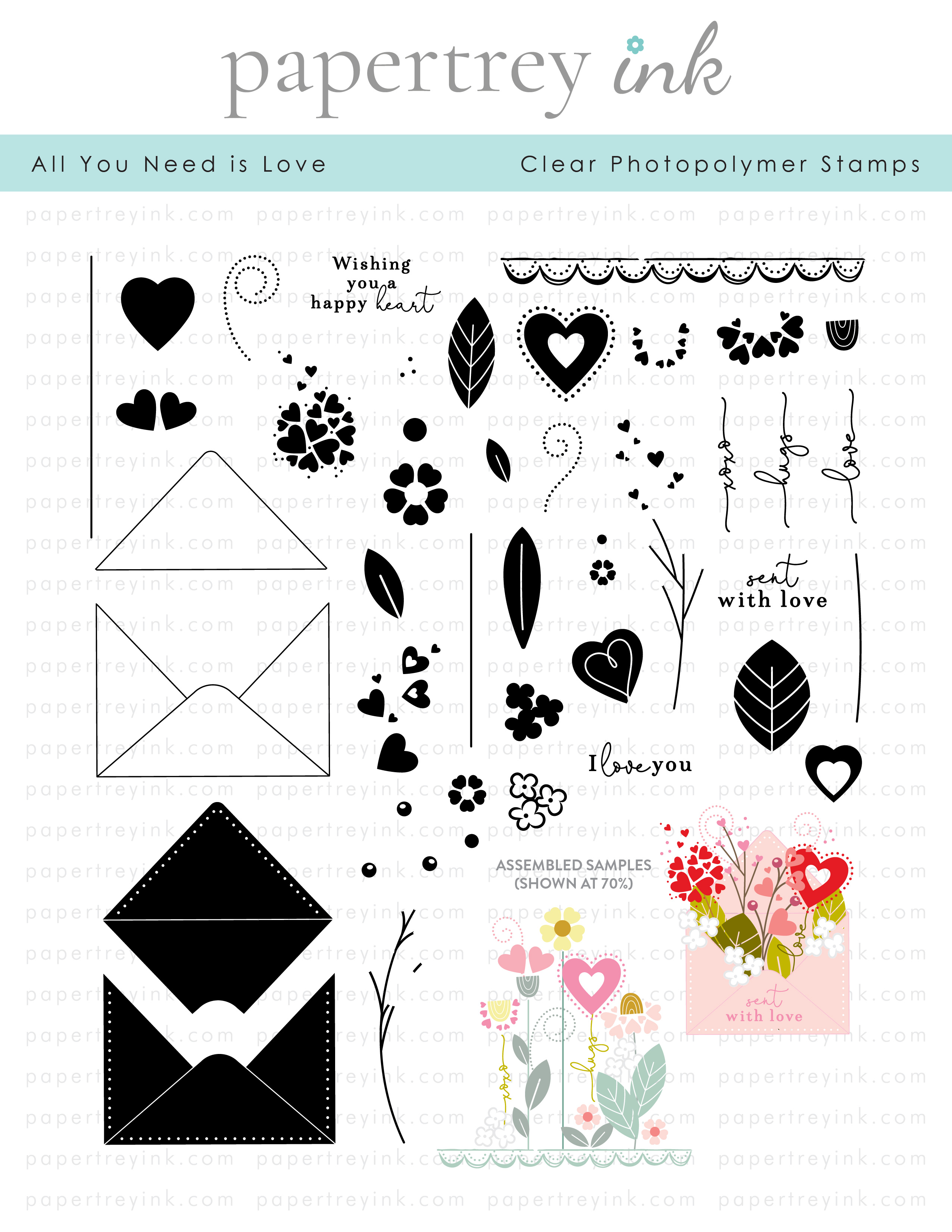 Papertrey Ink - All You Need is Love Stamp Set