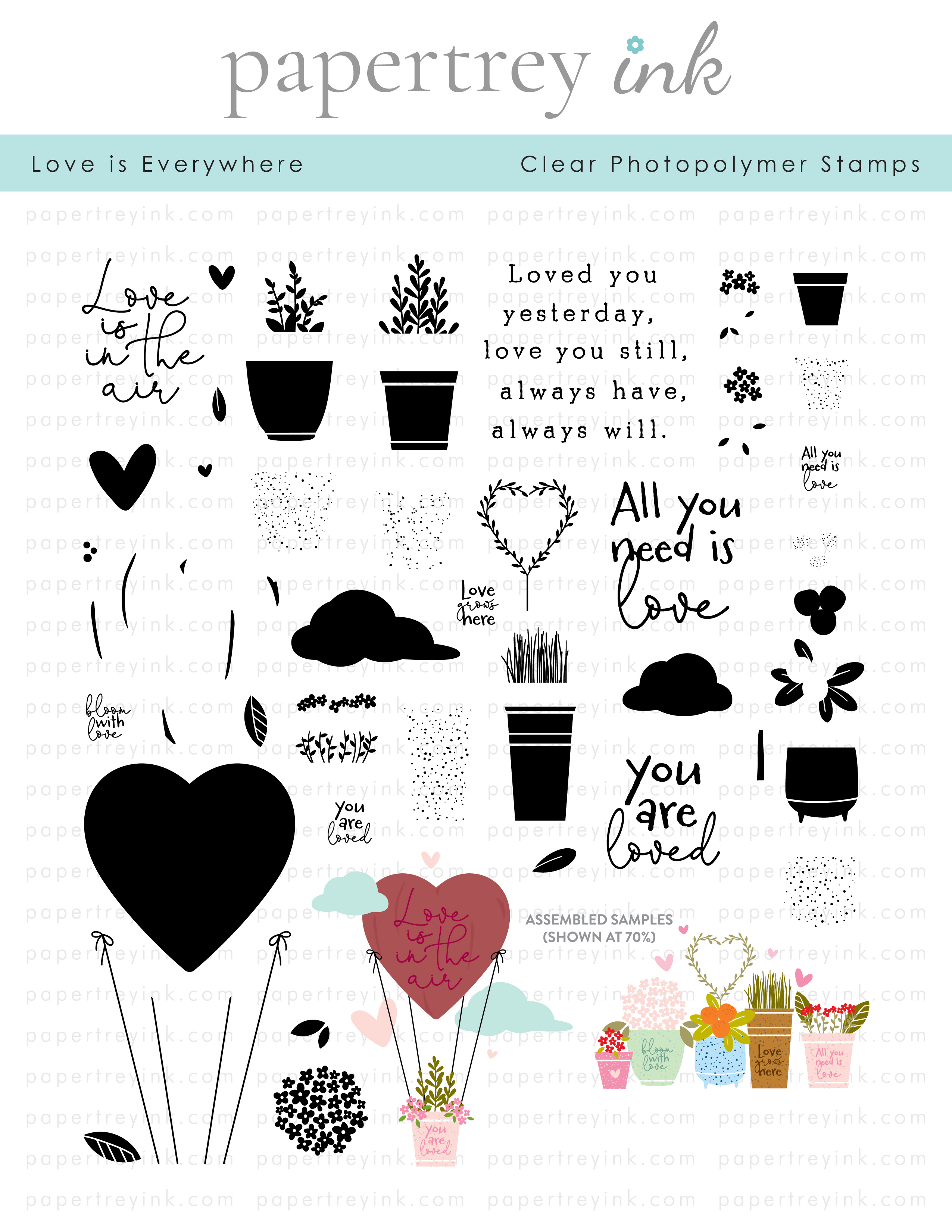 Papertrey Ink - Love is Everywhere Stamp Set