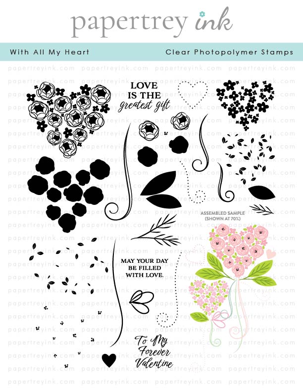 Papertrey Ink - Clear Photopolymer Stamps - with All My Heart