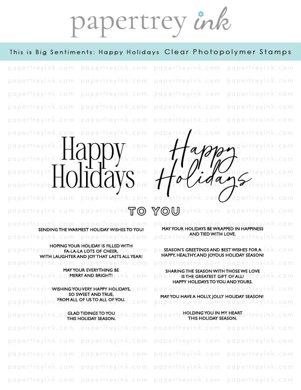 This is Big Sentiments: Happy Holidays Stamp Set