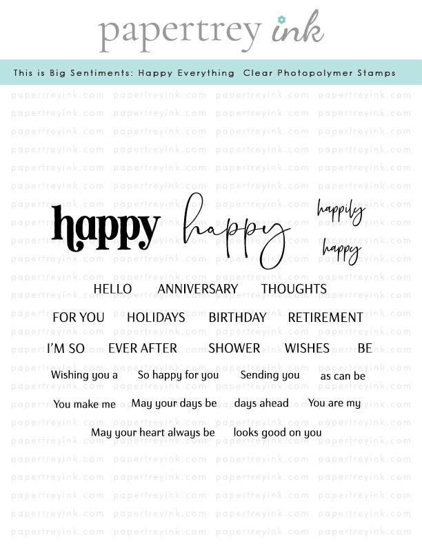 This is Big Sentiments: Happy Everything Stamp Set
