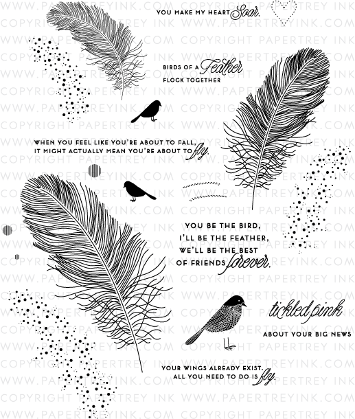 Feather Finery Stamp Set Papertrey Ink