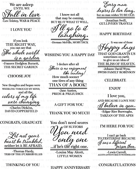 book club stamp set papertrey ink clear stamps dies paper ink kits