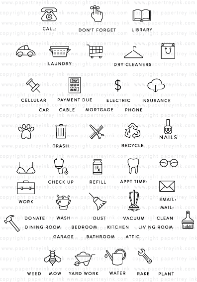 moments inked everyday symbols stamp set papertrey ink appointment sign in sheet