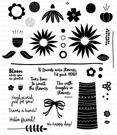 flower power stamp set
