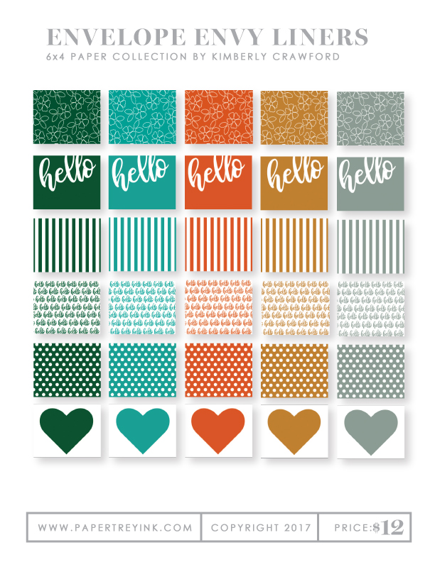 envelope envy patterned paper collection 24 sheets papertrey ink 6x4 envelope