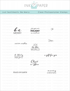 Just Sentiments: Be Merry Mini Stamp Set