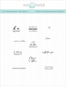 Just Sentiments: Be Merry Mini Stamp Set