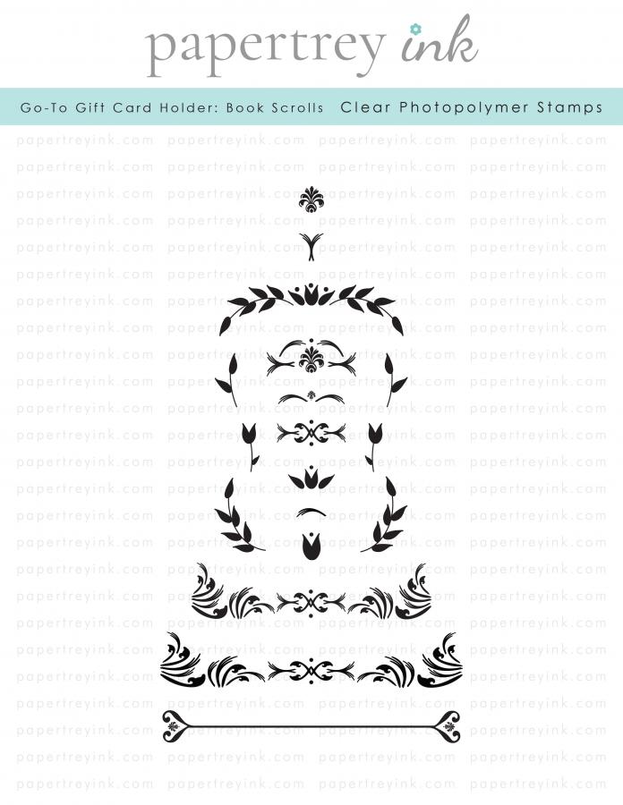 Go-To Gift Card Holder: Book Scrolls Stamp Set