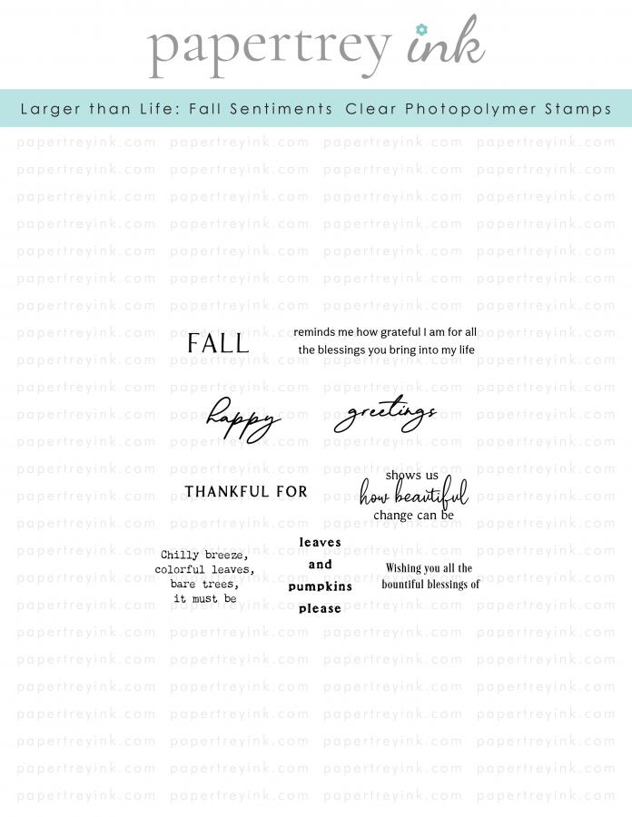 Larger than Life: Fall Sentiments Mini Stamp Set
