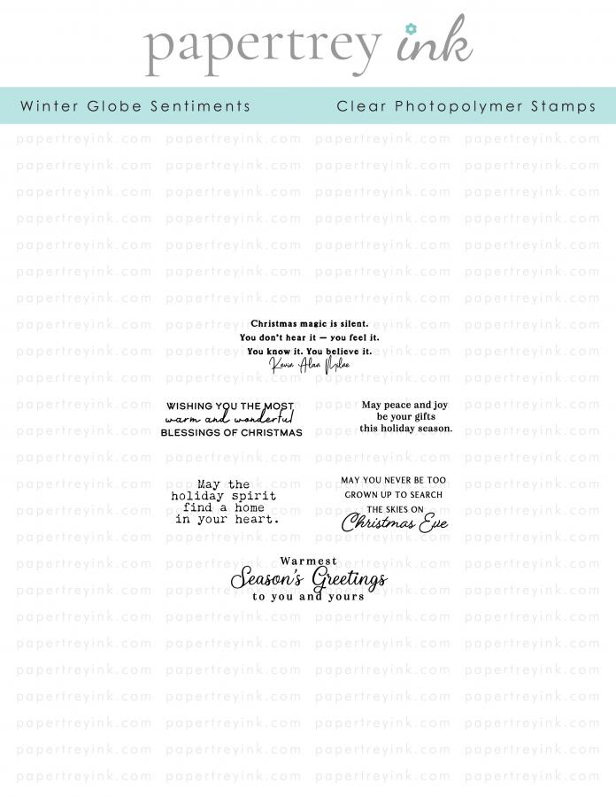 Winter Globes Sentiments Mini Stamp Set