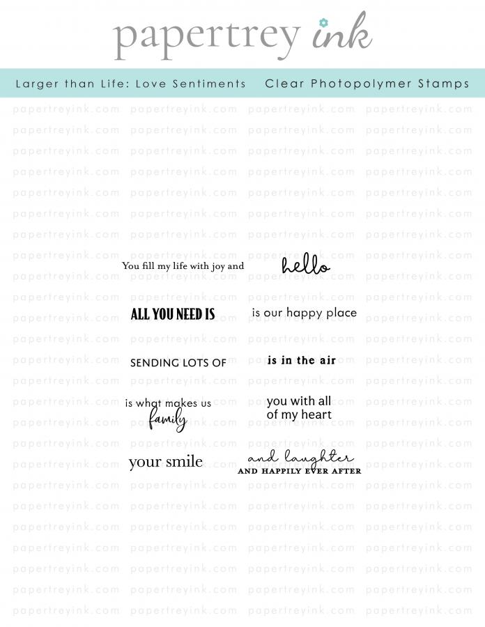 Larger than Life: Love Sentiments Mini Stamp Set