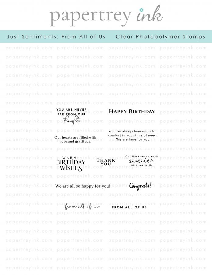 Just Sentiments: From All of Us Mini Stamp Set
