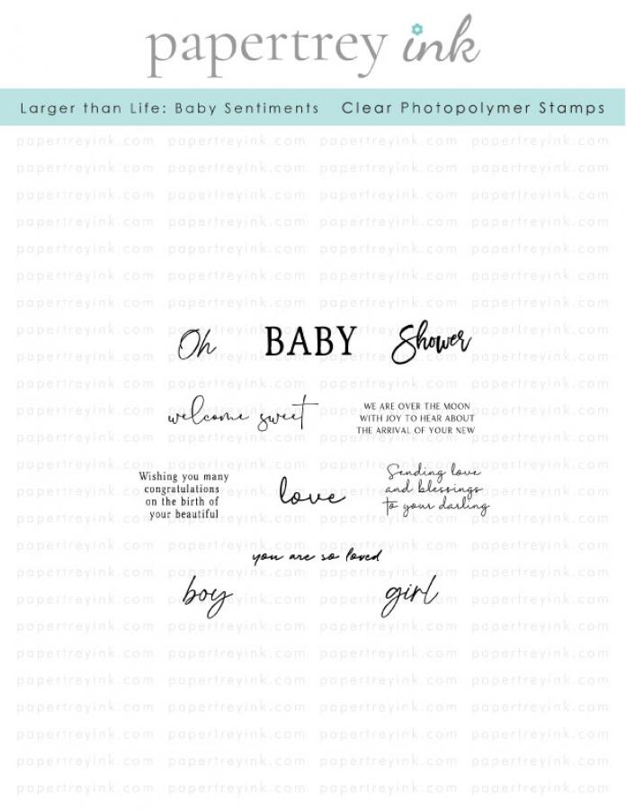Larger than Life: Baby Sentiments Mini Stamp Set