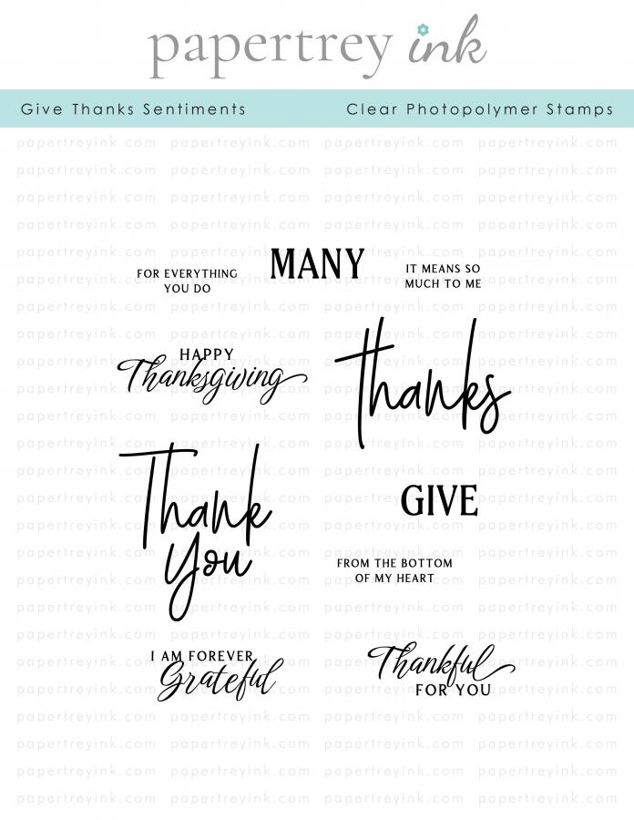 Give Thanks Sentiments Stamp Set