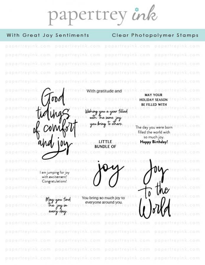 With Great Joy Sentiments Stamp Set