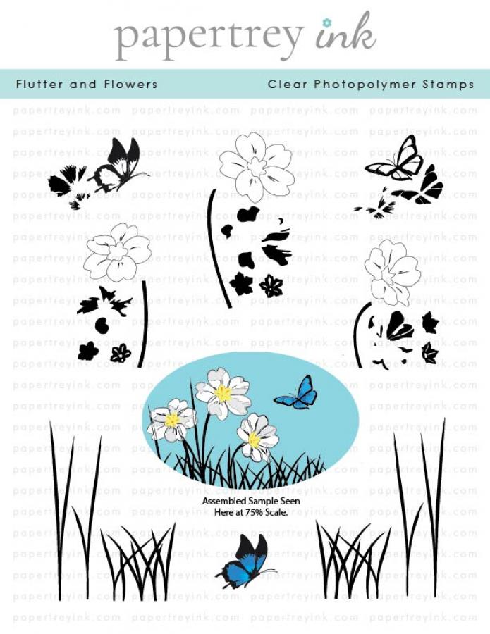 Flutter and Flowers Stamp Set