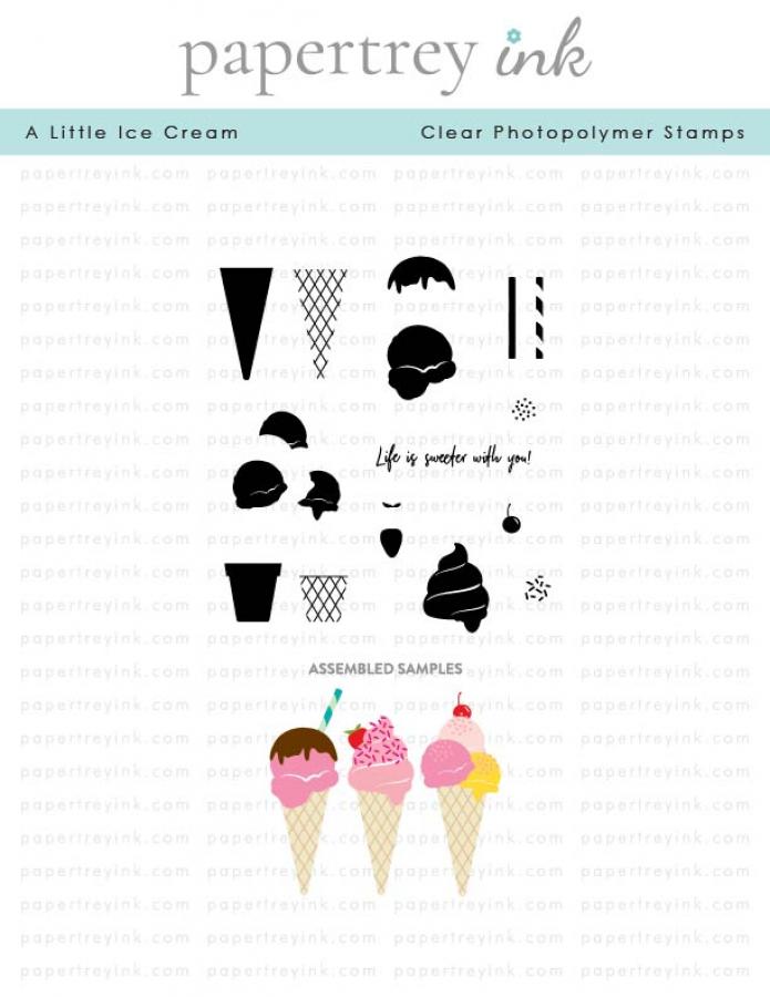 Timbrini Trasparenti Craft Consortium – A5, Set Da 6 – Tema Gelato E Zampe (Ice Cream, Sandy Paws)