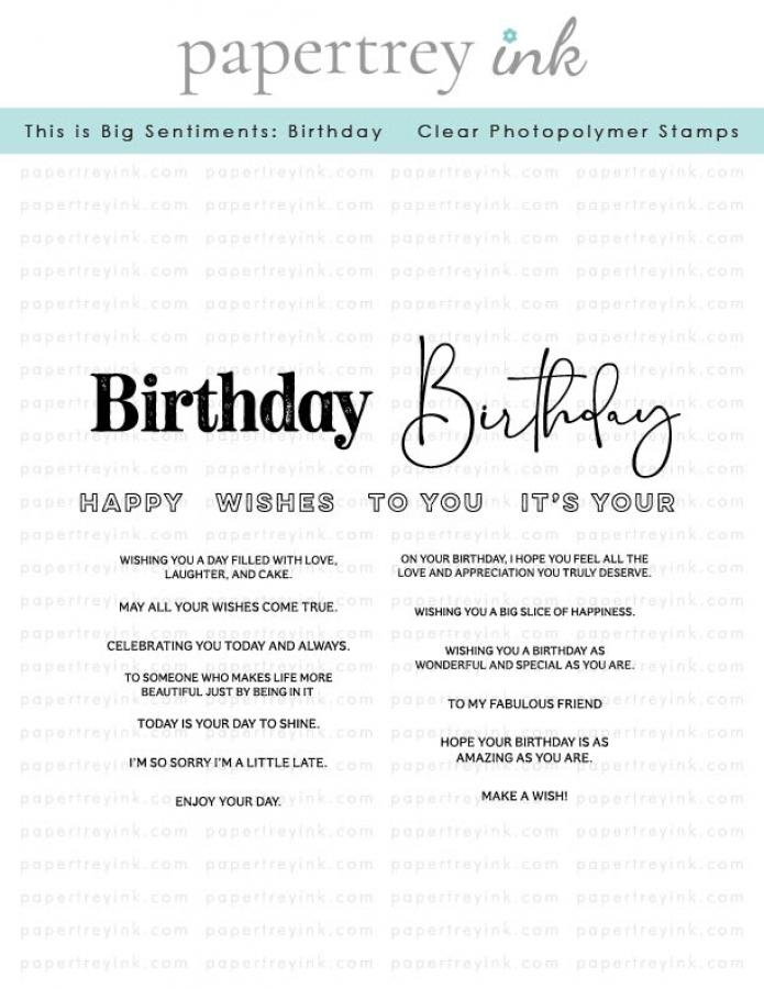 This is Big Sentiments: Birthday Stamp Set