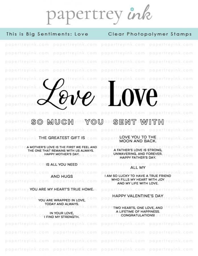 This is Big Sentiments: Love Stamp Set