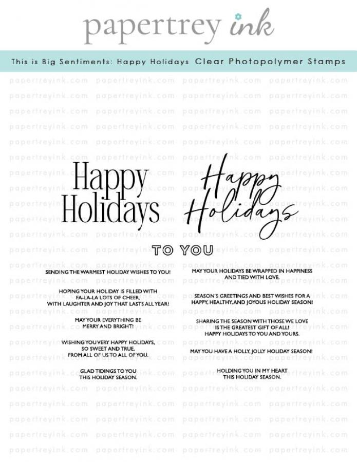 This is Big Sentiments: Happy Holidays Stamp Set