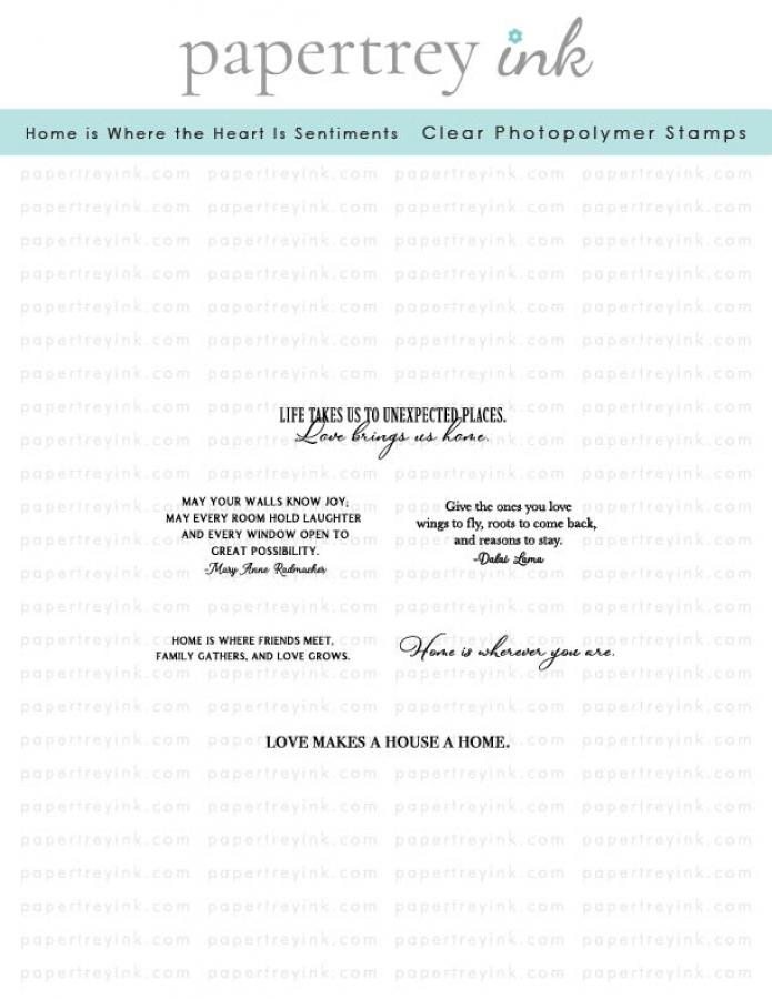 Home is Where the Heart Is Sentiments Mini Stamp Set