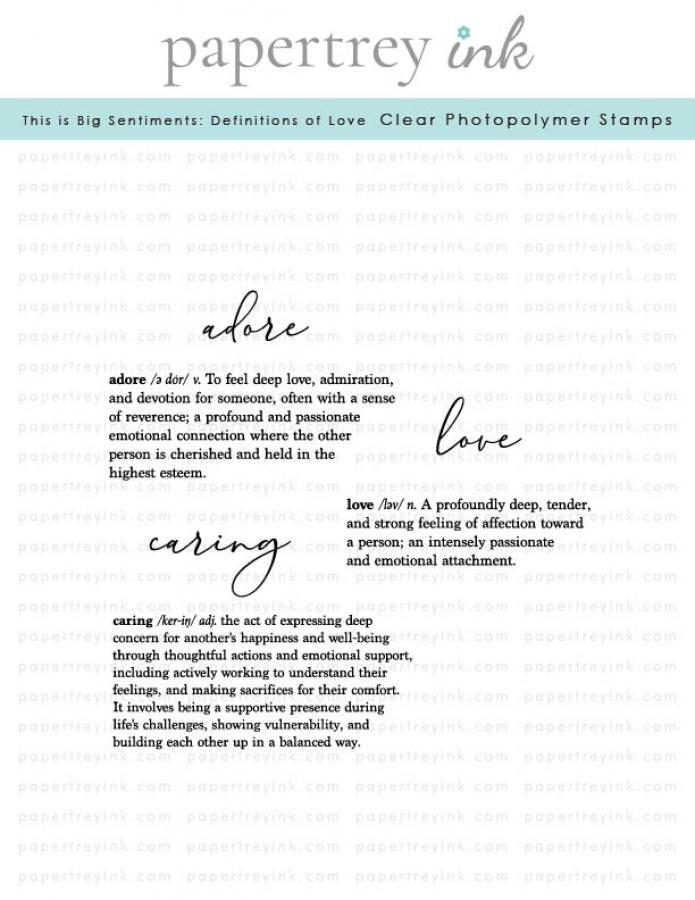This is Big Sentiments: Definitions of Love Stamp Set