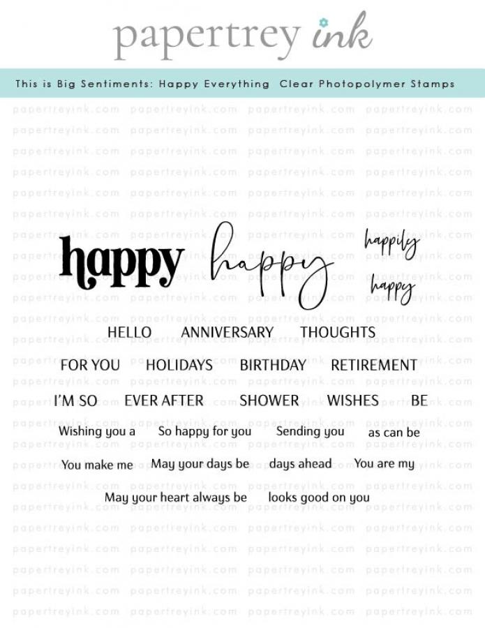 This is Big Sentiments: Happy Everything Stamp Set