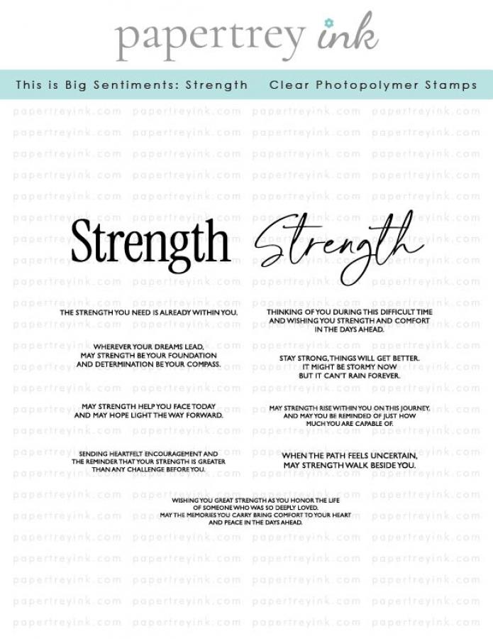 This is Big Sentiments: Strength Stamp Set
