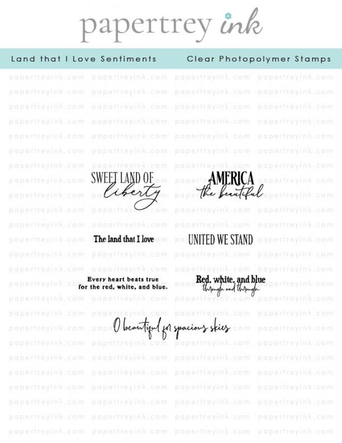 Land that I Love Sentiments Mini Stamp Set