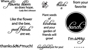 Flower Garden Sentiments Mini Stamp Set