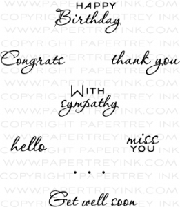 Papertrey Ink Communique Sentiments Mini Stamp Set