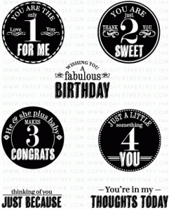 Tagged Sentiments Stamp Set