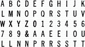 Antique Alphabet Stamp Set