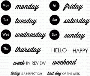Monthly Moments: Days of the Week Stamp Set