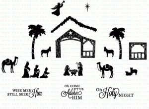 Petite Places: Nativity Mini Stamp Set
