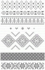 Fair Isle Borders Stamp Set Fair Isle Borders Stamp Set