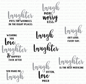 Words to Live By: Laugh Mini Stamp Set