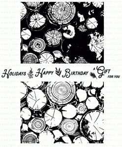 Text & Texture: Wood Slices Stamp Set