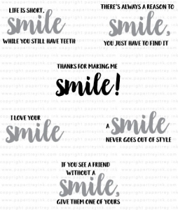 Words to Live By: Smile Mini Stamp Set