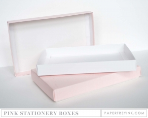 Pale Pink Stationery Box (2 per package)