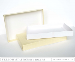 Pale Yellow Stationery Box (2 per package)