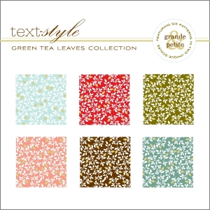 Green Tea Leaves Patterned Paper 8"X8" (36 sheets)