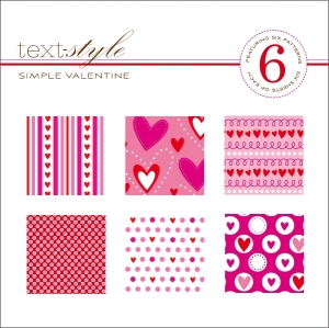 Simple Valentine Patterned Paper 8"X8" (36 sheets)