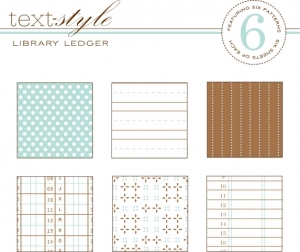 Library Ledger Patterned Paper 8"X8" (36 sheets)
